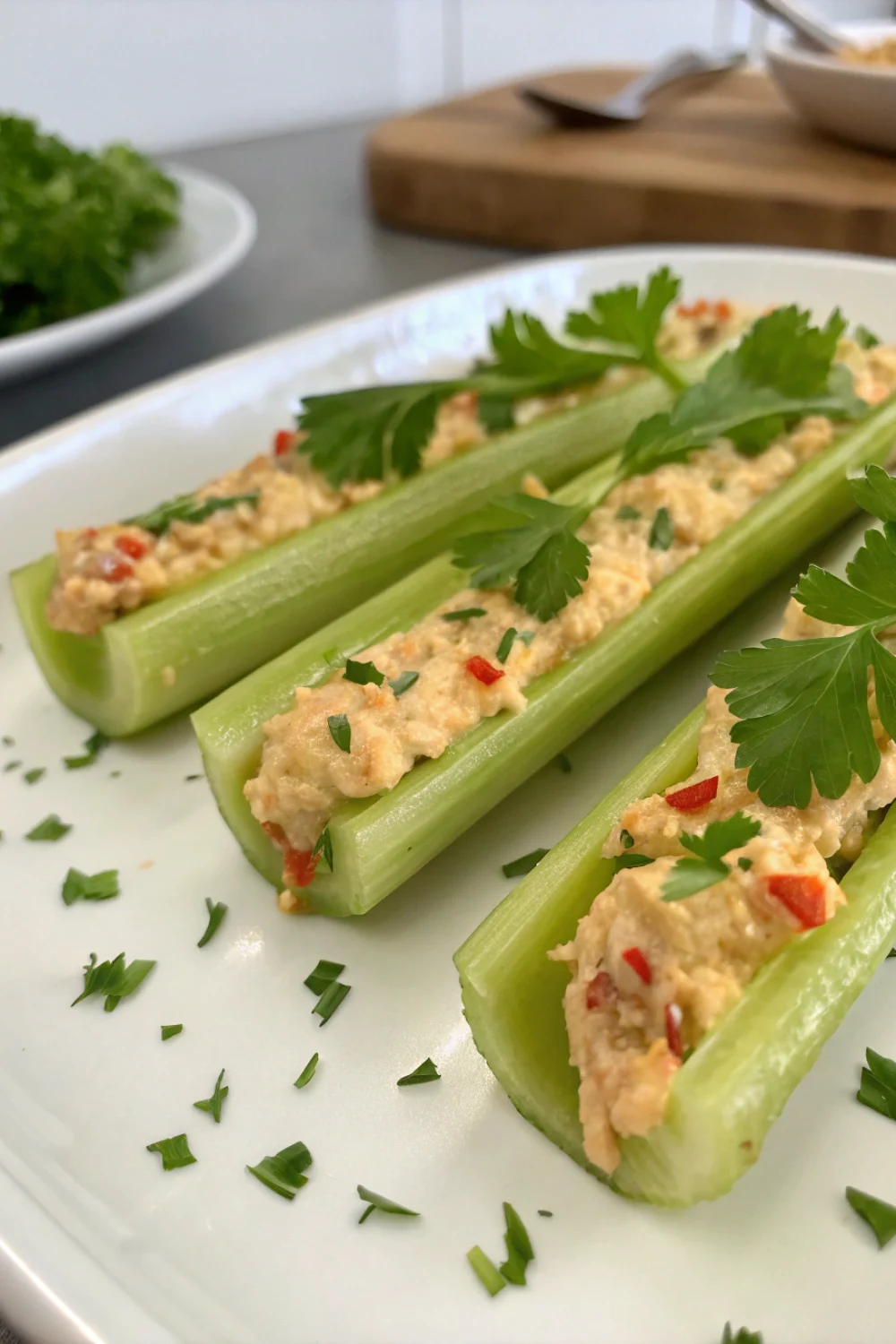 Pimento Cheese Stuffed Celery