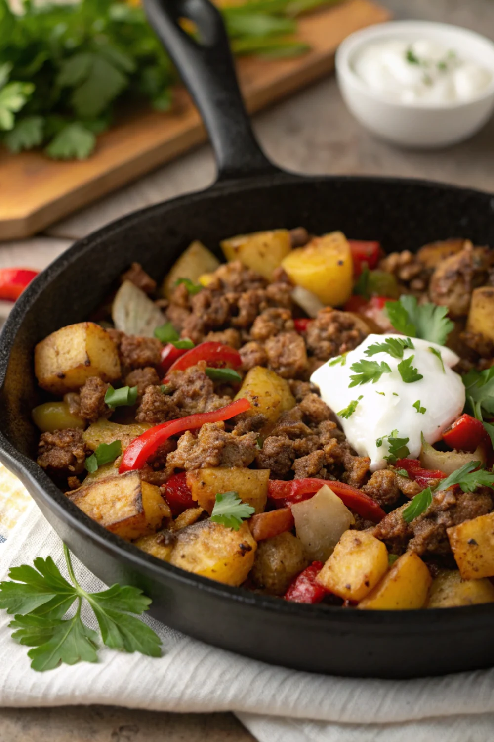 Quick Skillet Hamburger Hash
