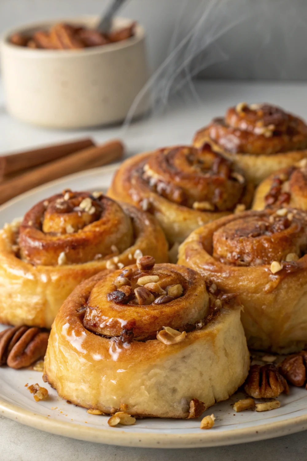 Sticky Maple Pecan Rolls