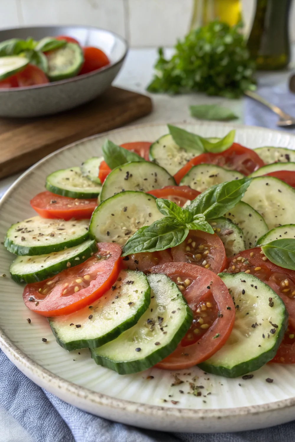 Summer Fresh Cucumber Tomato Salad
