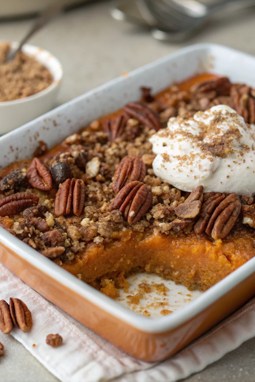 Sweet Potato Casserole with Pecans