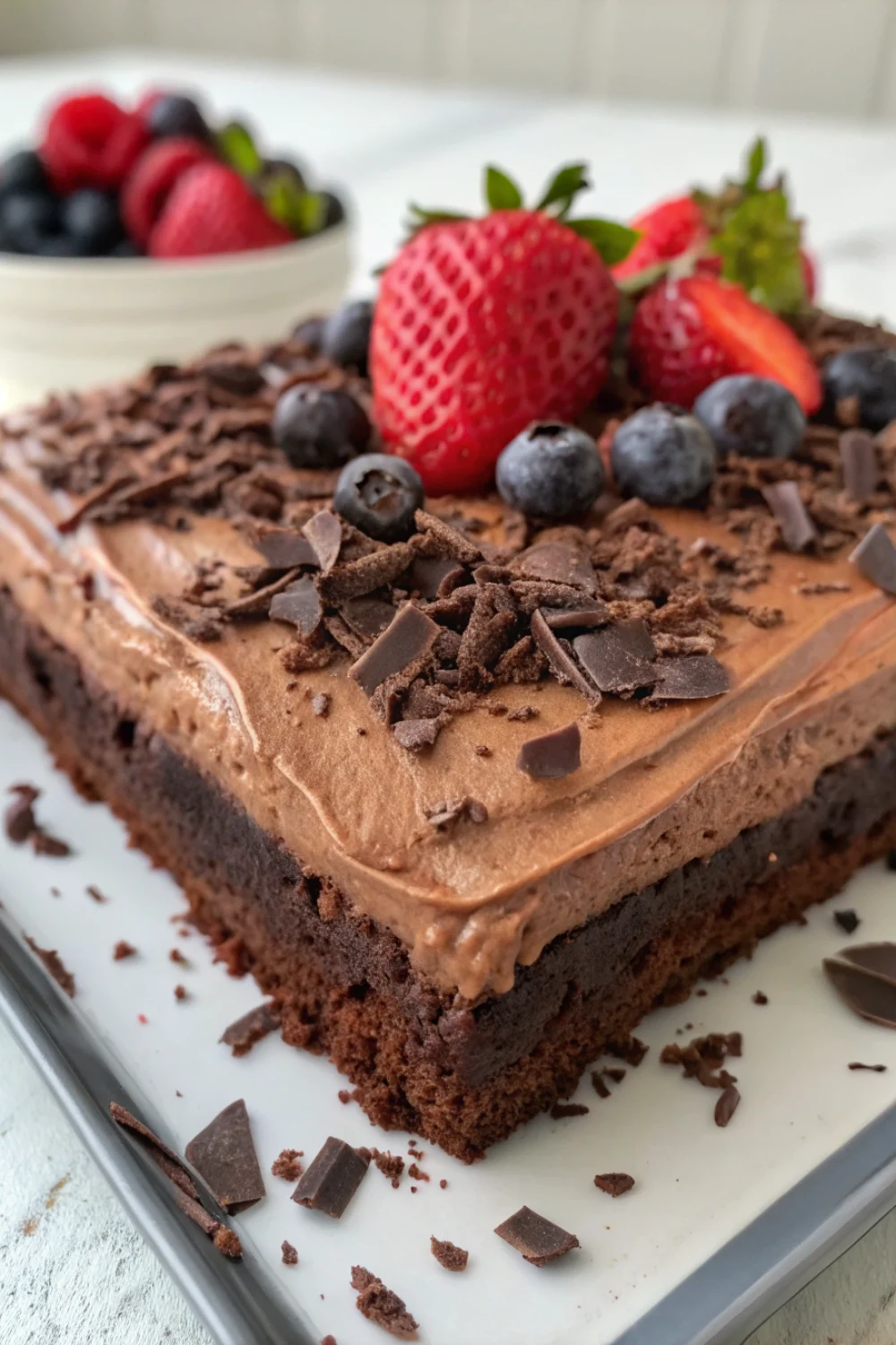 Velvet Chocolate Sheet Cake
