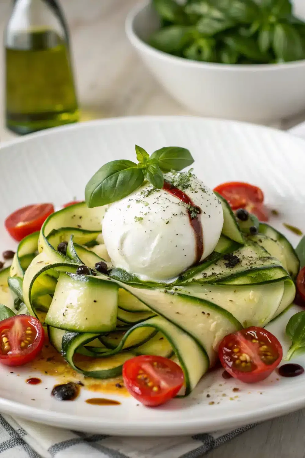 Zucchini Salad with Burrata