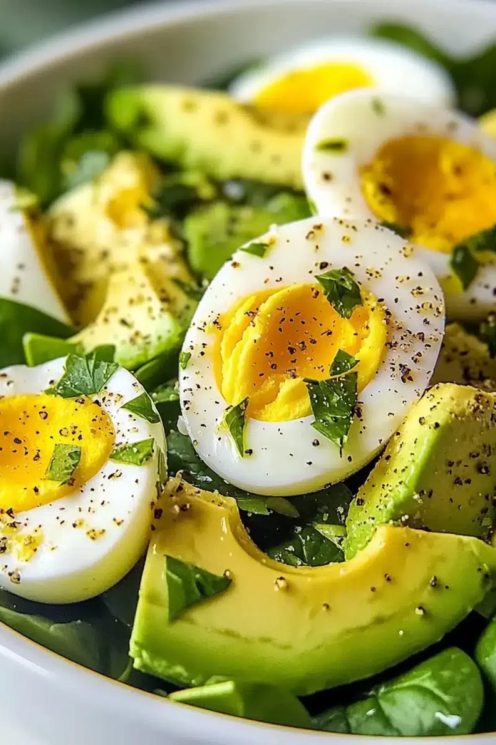 avocado and spinach egg salad