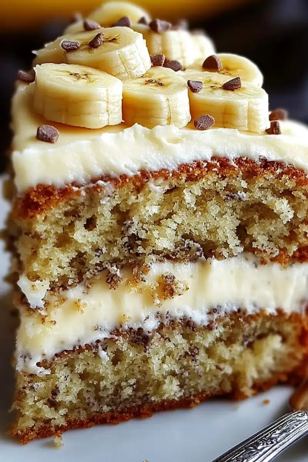 banana bread cake with cream cheese frosting