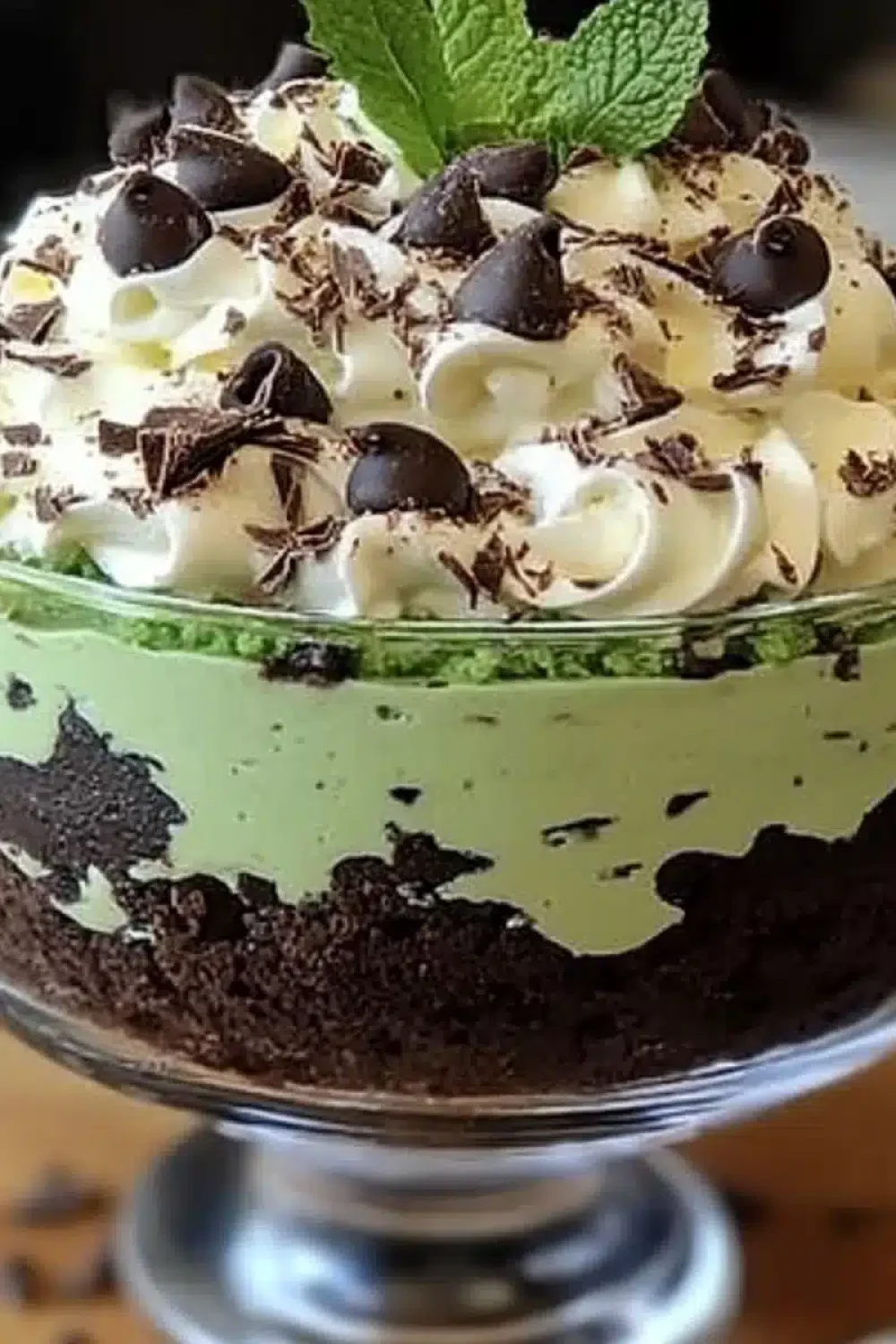 chocolate mint brownie trifle