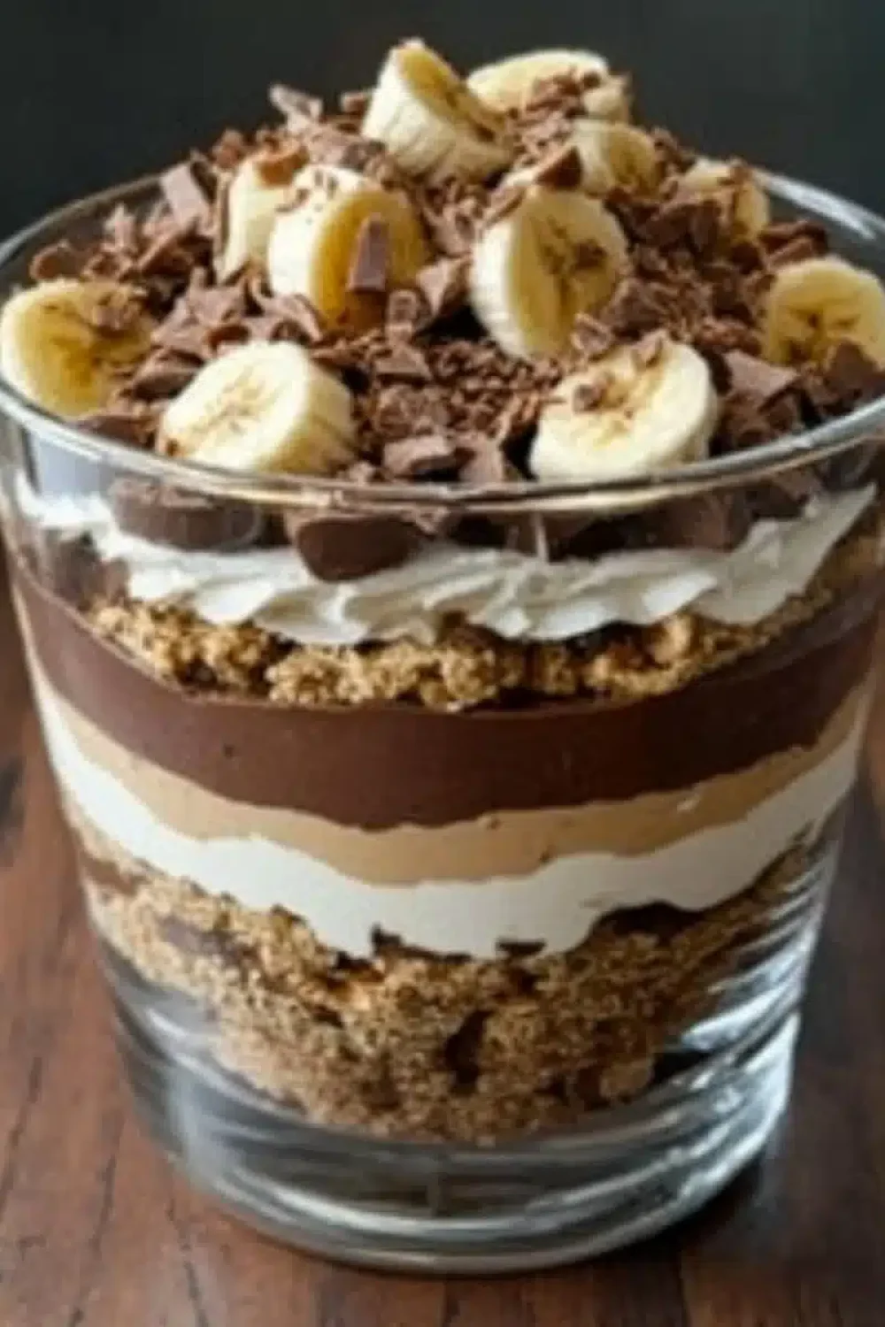 chocolate peanut butter banana cream trifle