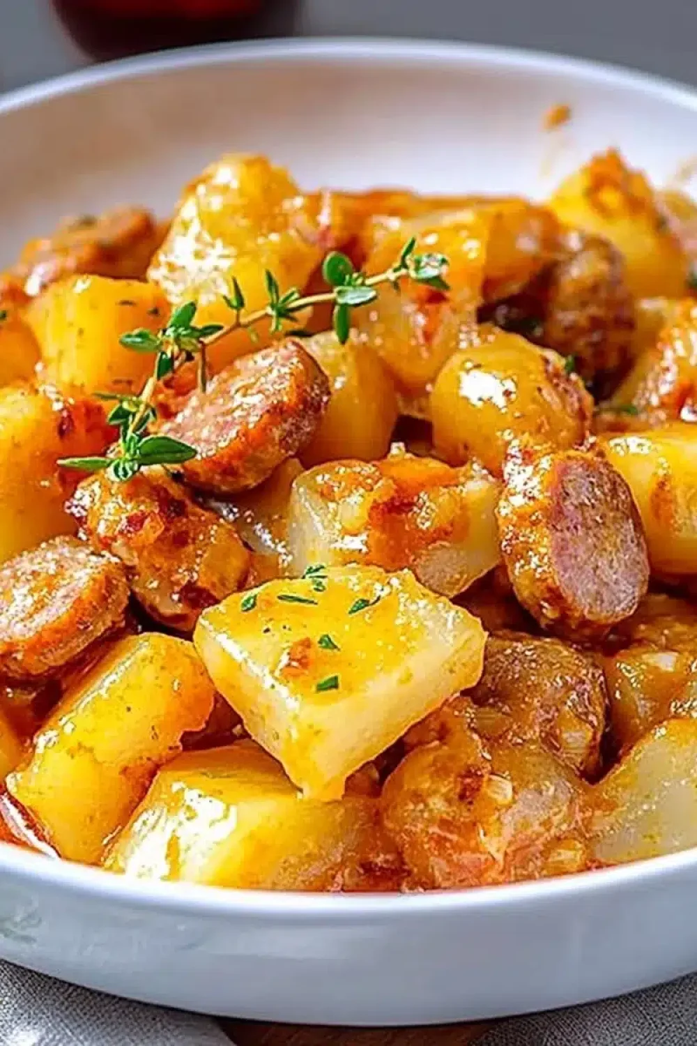 crockpot sausage and potatoes