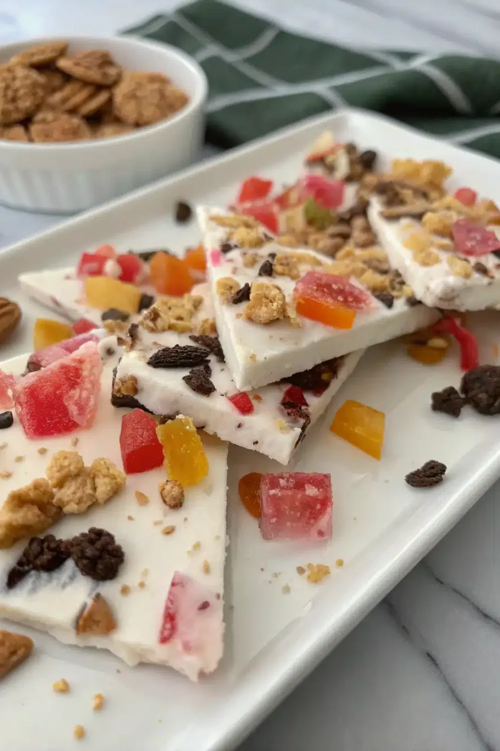 frozen yogurt bark