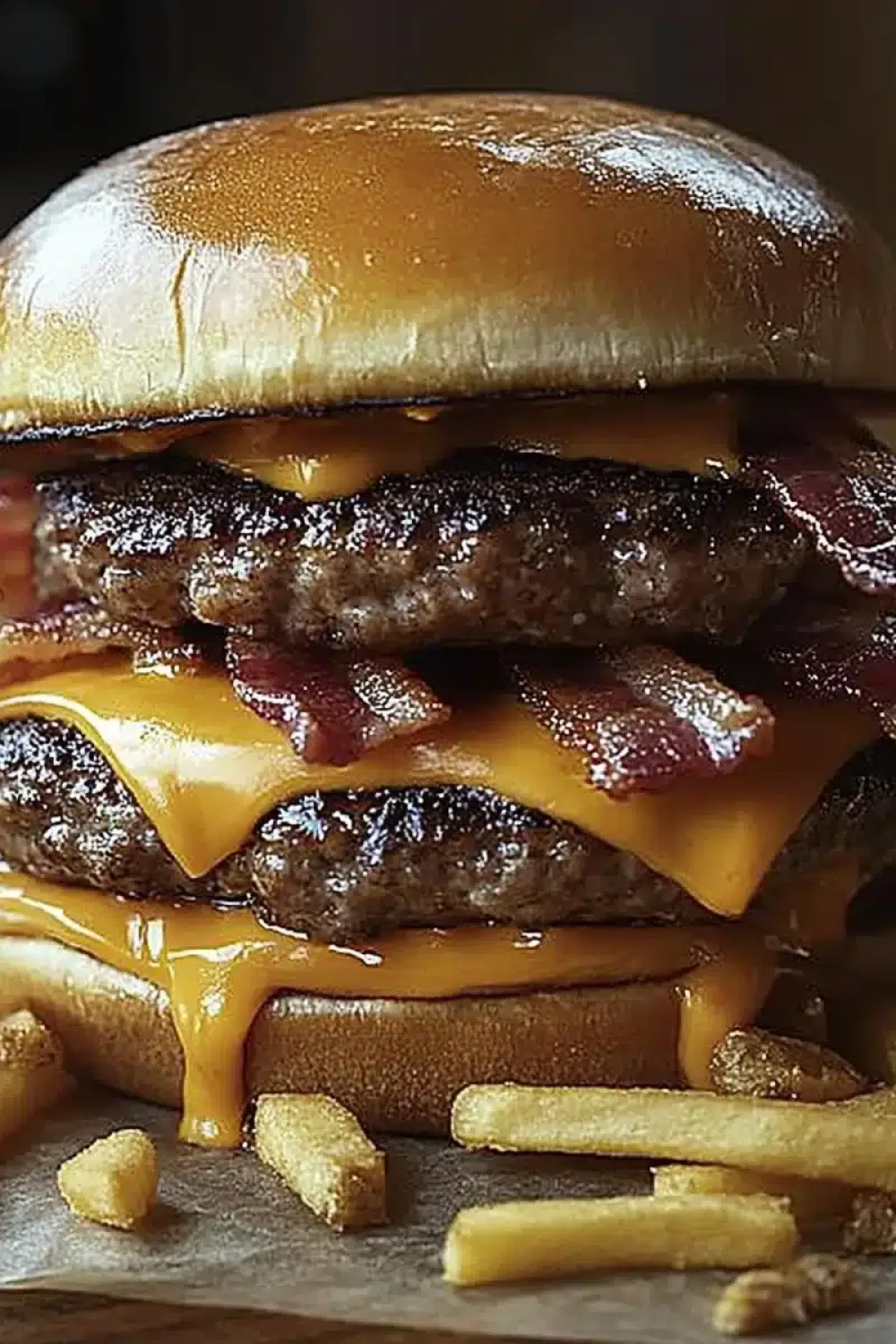 giant double patty bacon cheeseburger