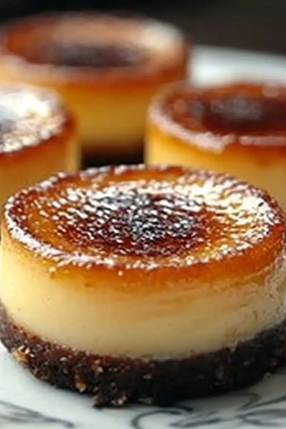 mini creme brulee cheesecakes