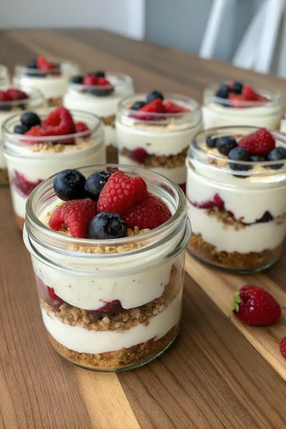 no-bake cheesecake jars