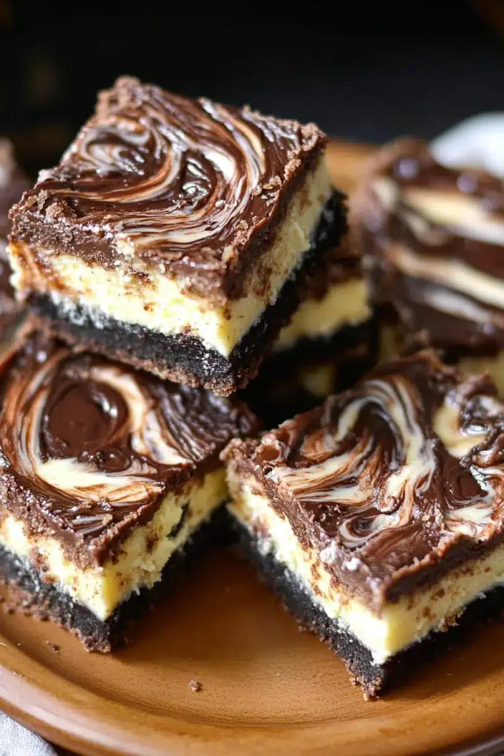 nutella swirl cheesecake bars
