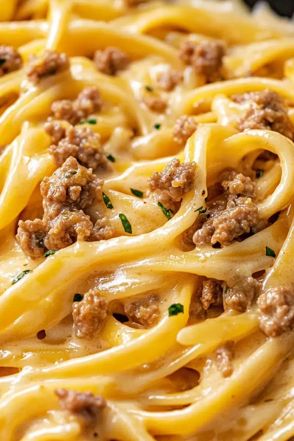 one pot creamy beef and garlic butter pasta