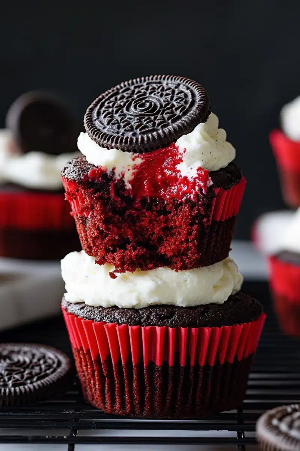 oreo red velvet cheesecake cups