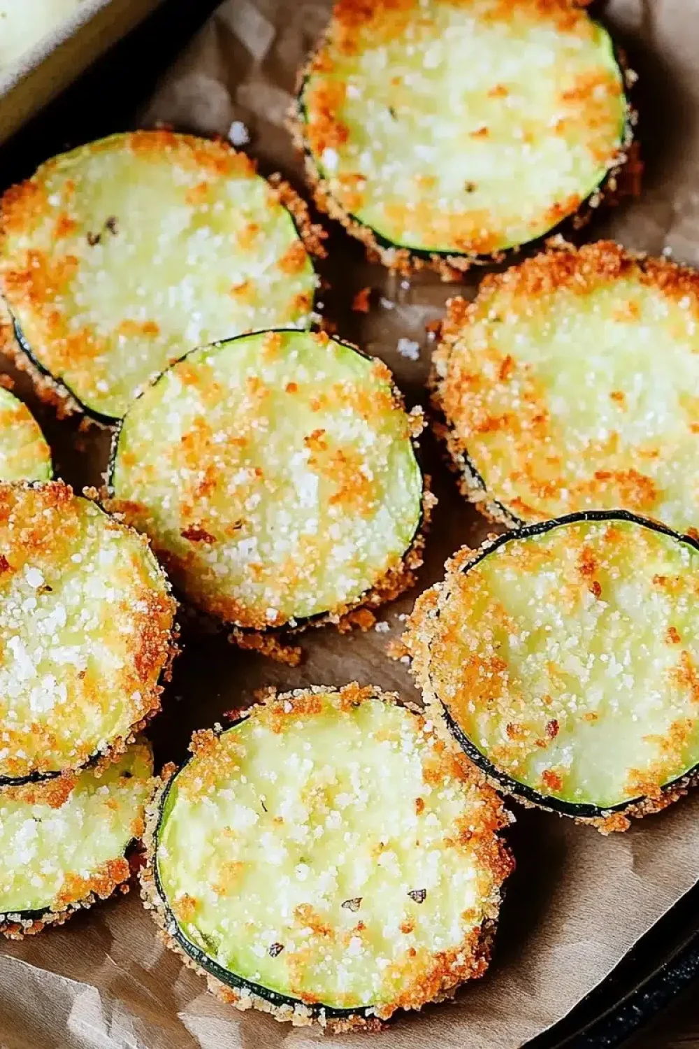 oven baked pecorino zucchini chips
