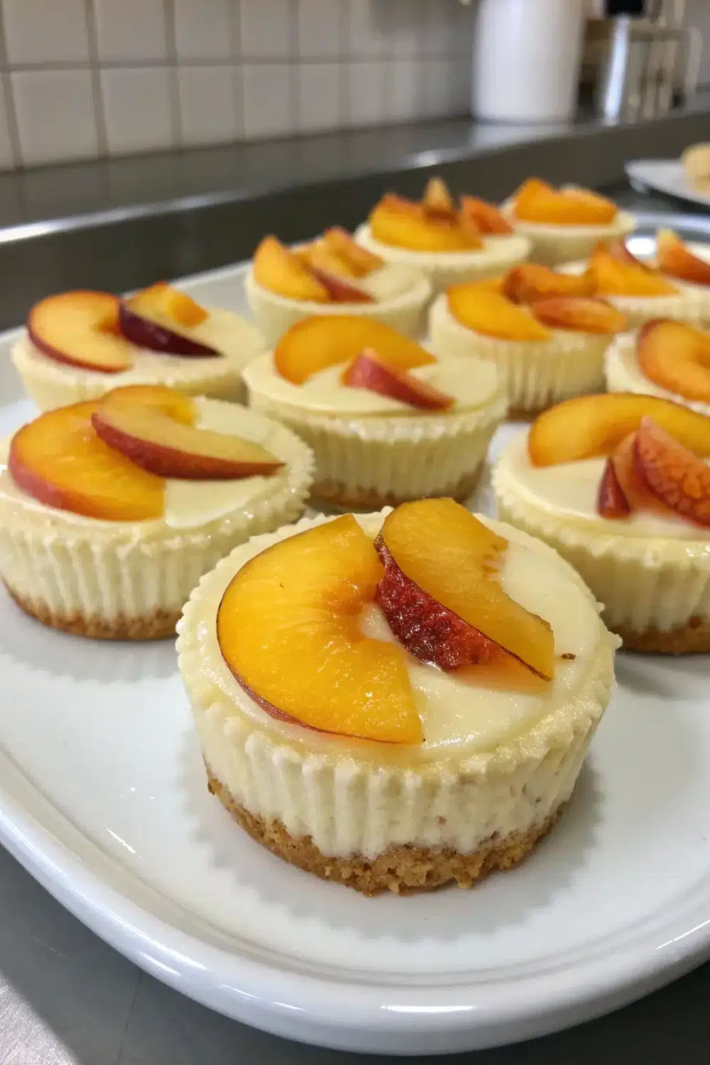 peach cheesecake cups