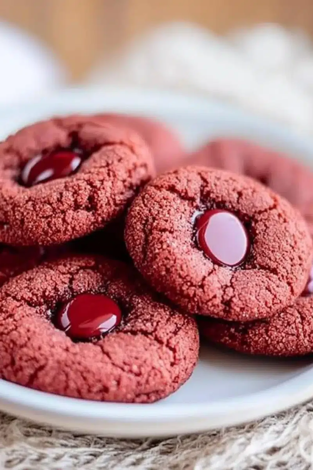 red velvet cake mix blossom cookies