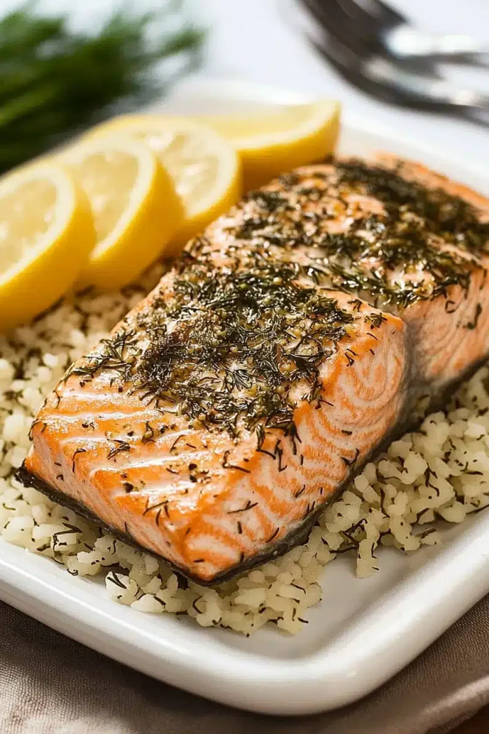 salmon with lemon and dill