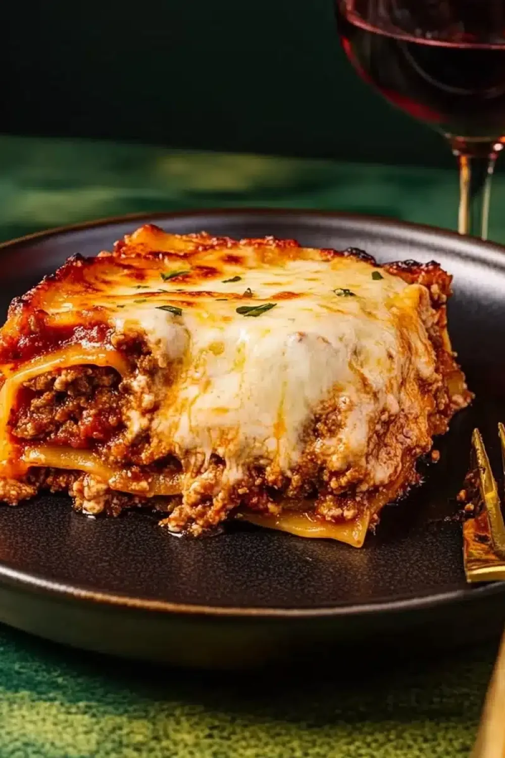 simple lasagna with hearty tomato meat sauce