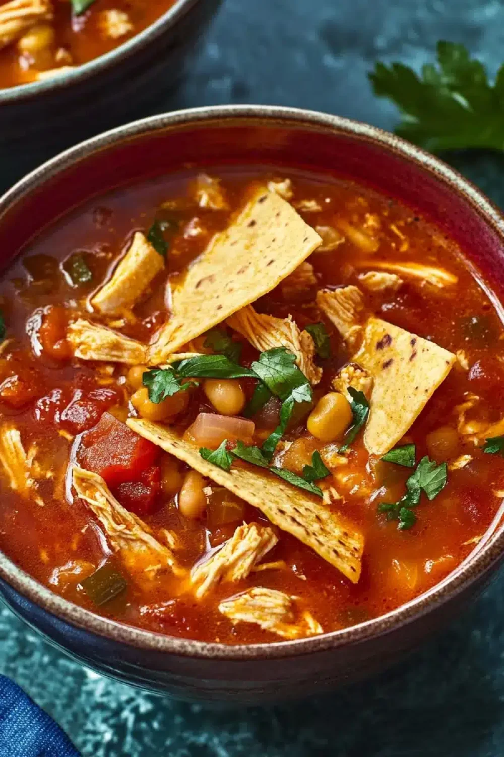 slow cooker chicken tortilla soup