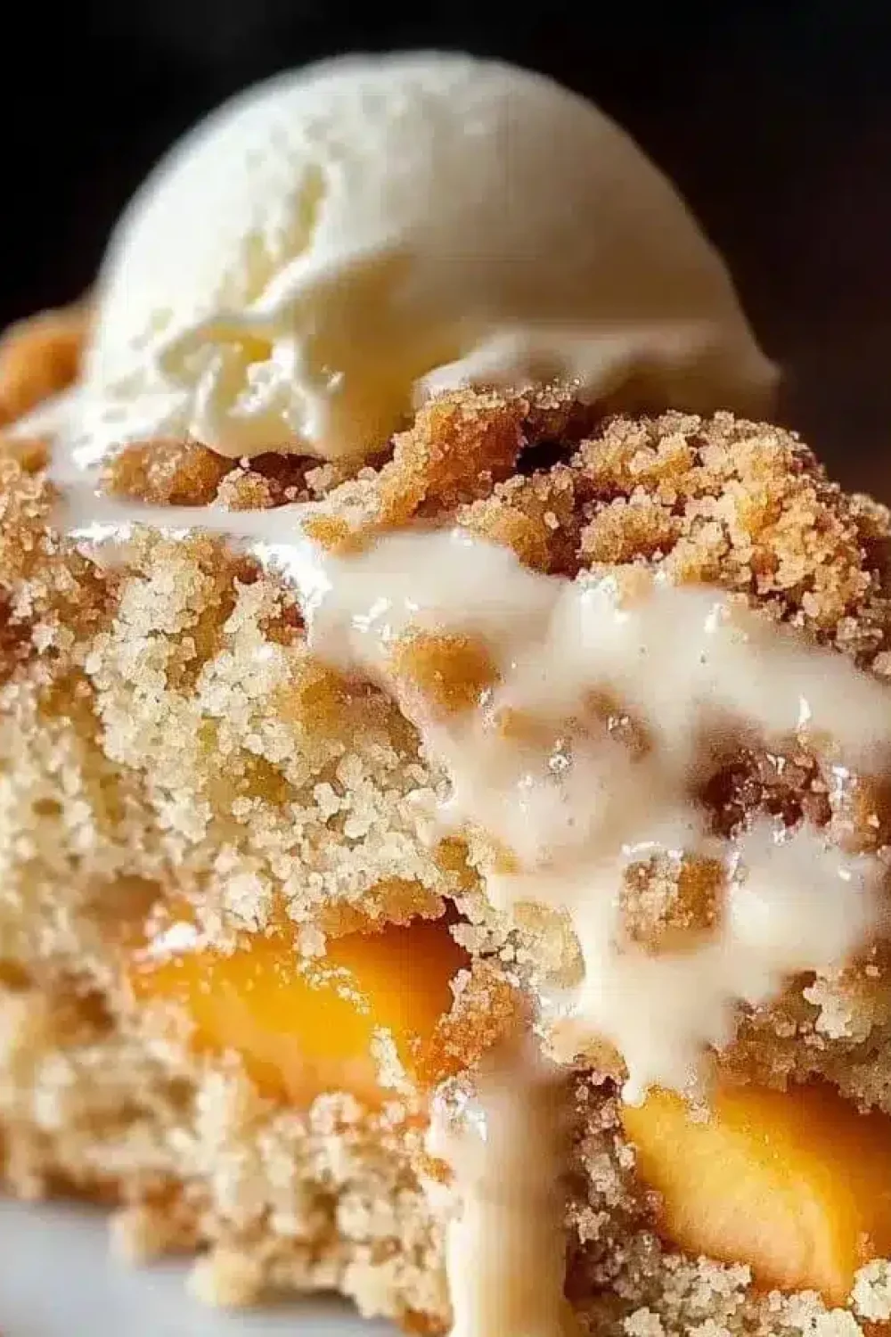 southern peach crumb cake