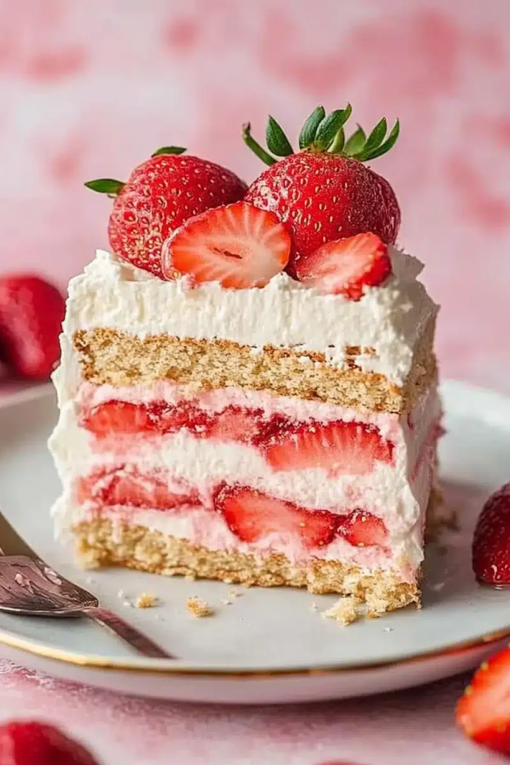 strawberry cream cheese icebox cake