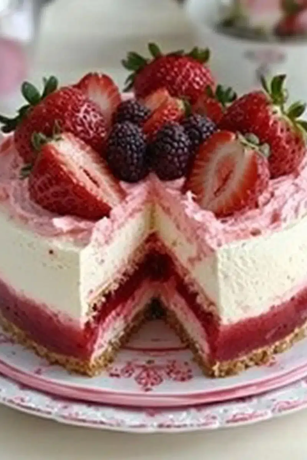 strawberry mousse cake recipe