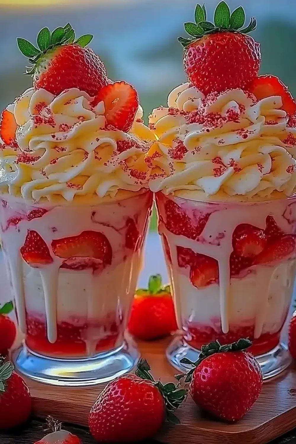 strawberry pina colada cake with malibu frosting