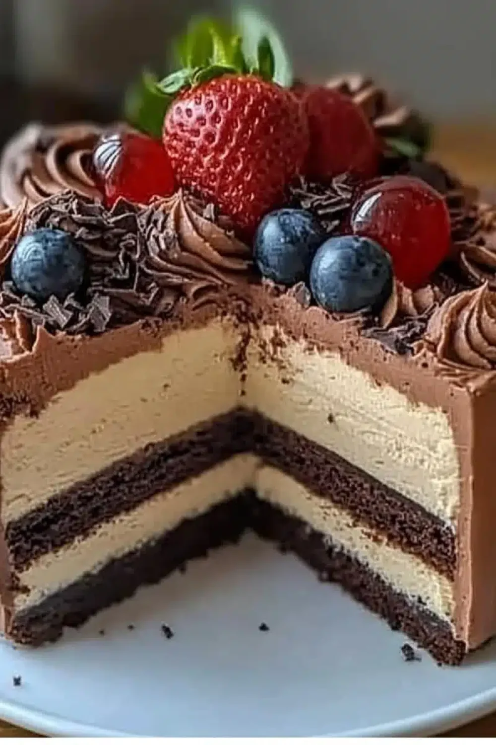 triple chocolate mousse cake