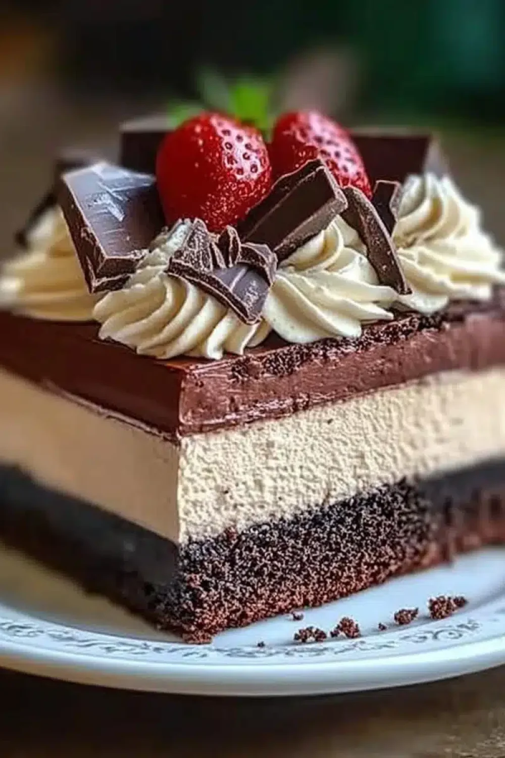 triple chocolate mousse cake