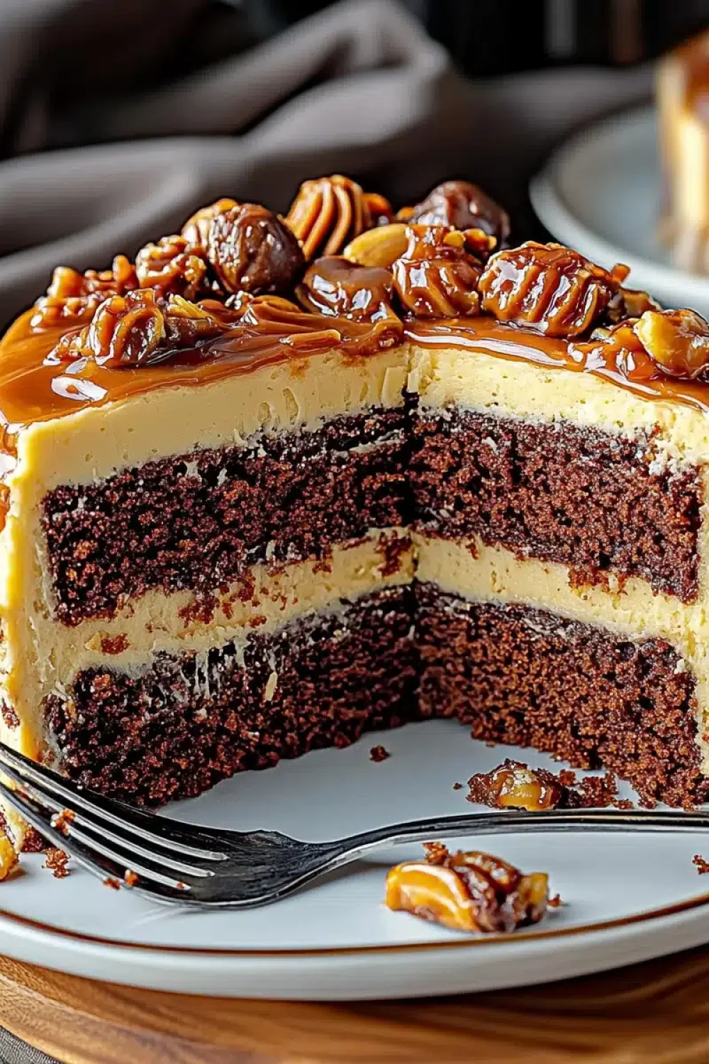 turtle caramel cake