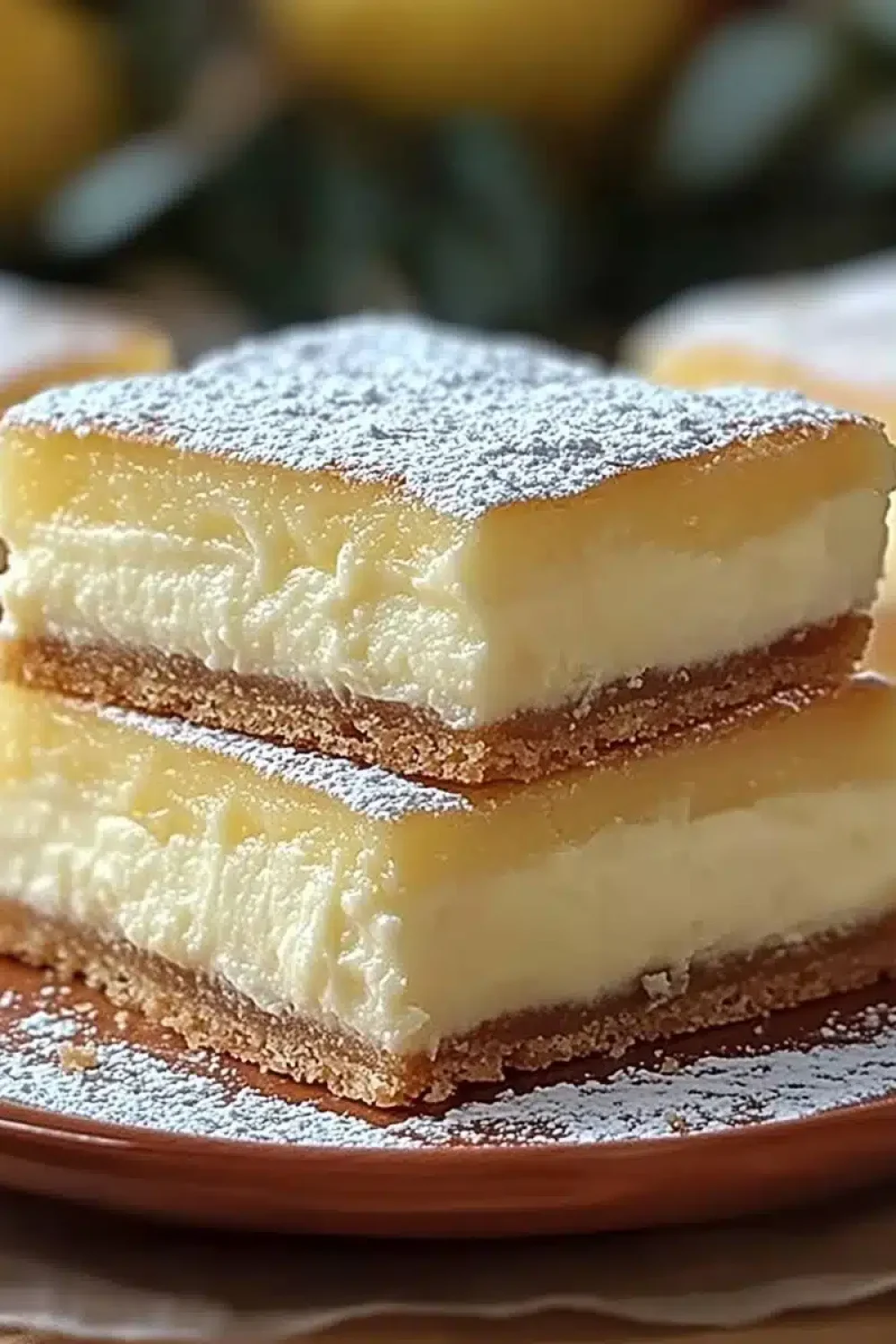 vanilla custard cream squares