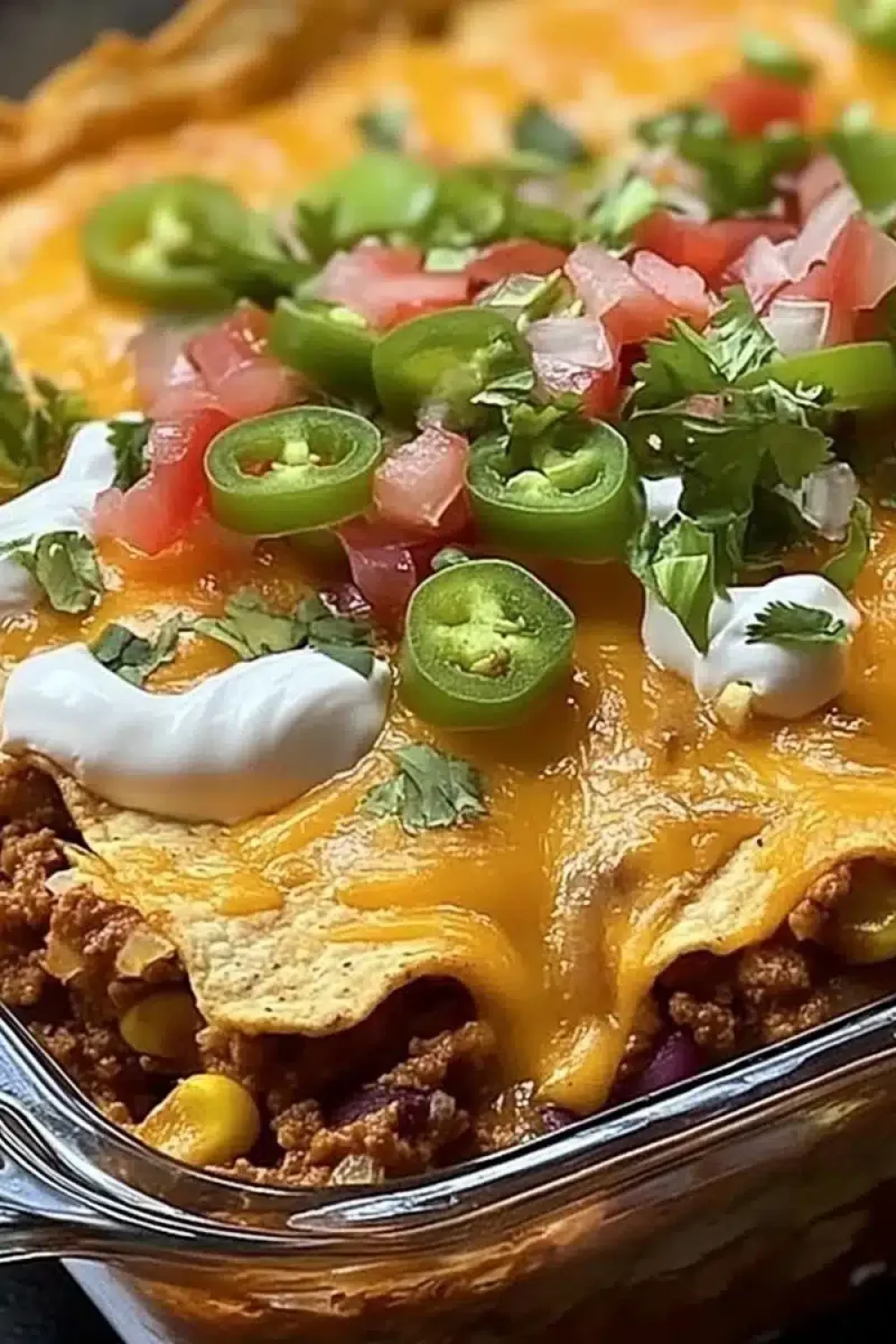 walking taco casserole