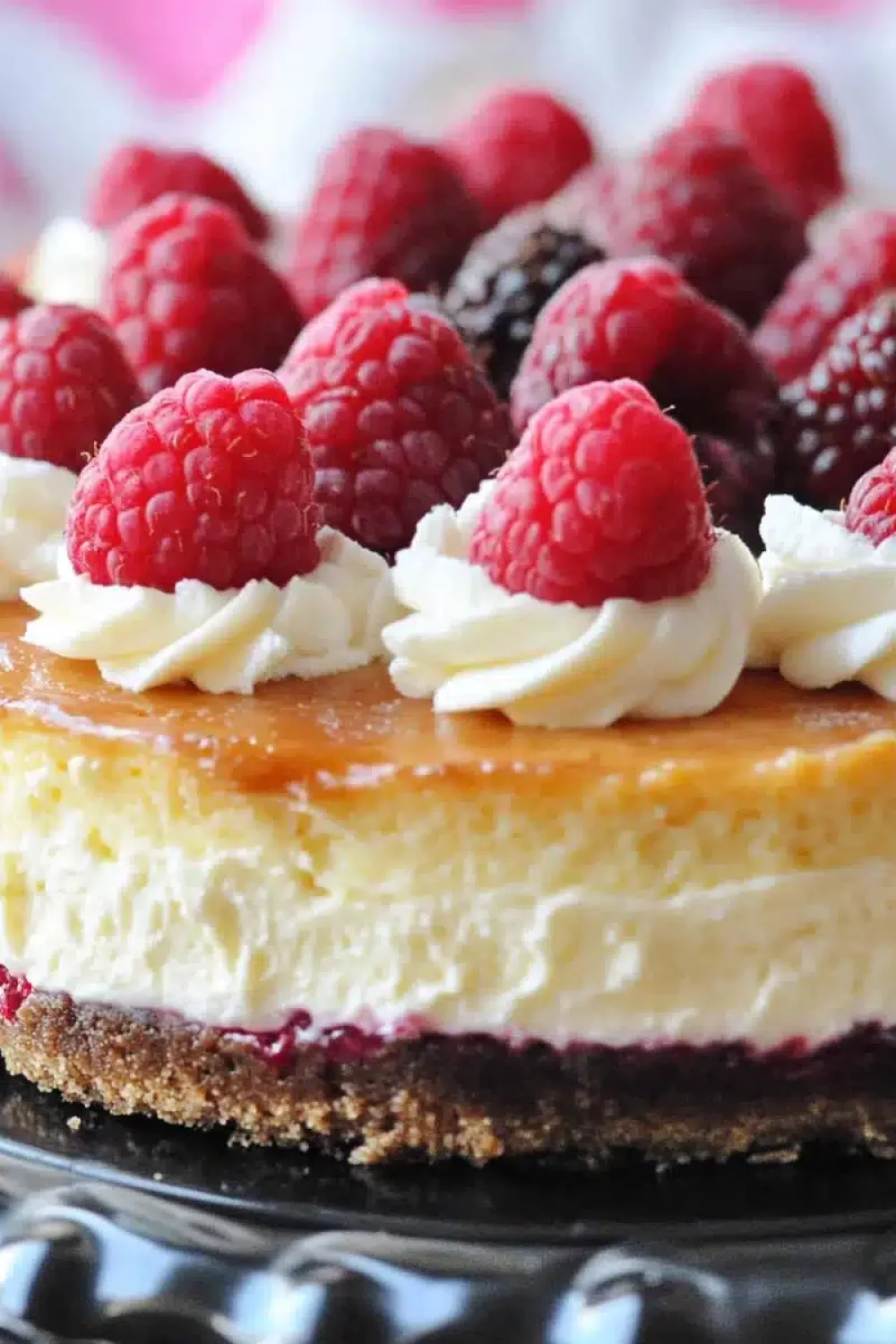 white chocolate raspberry cheesecake