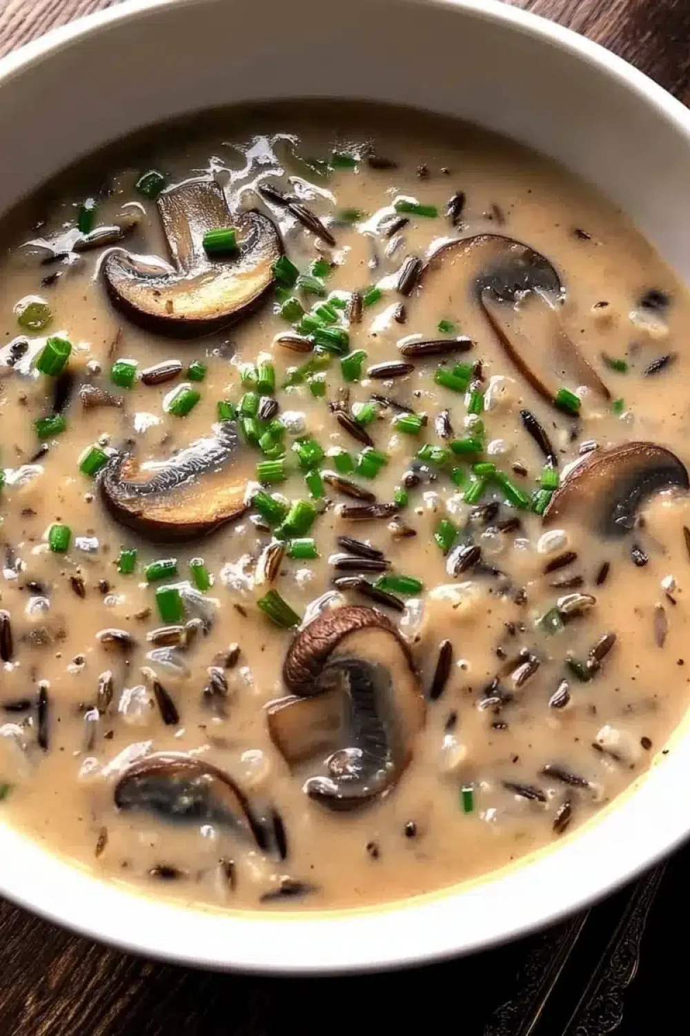 wild rice and mushroom soup